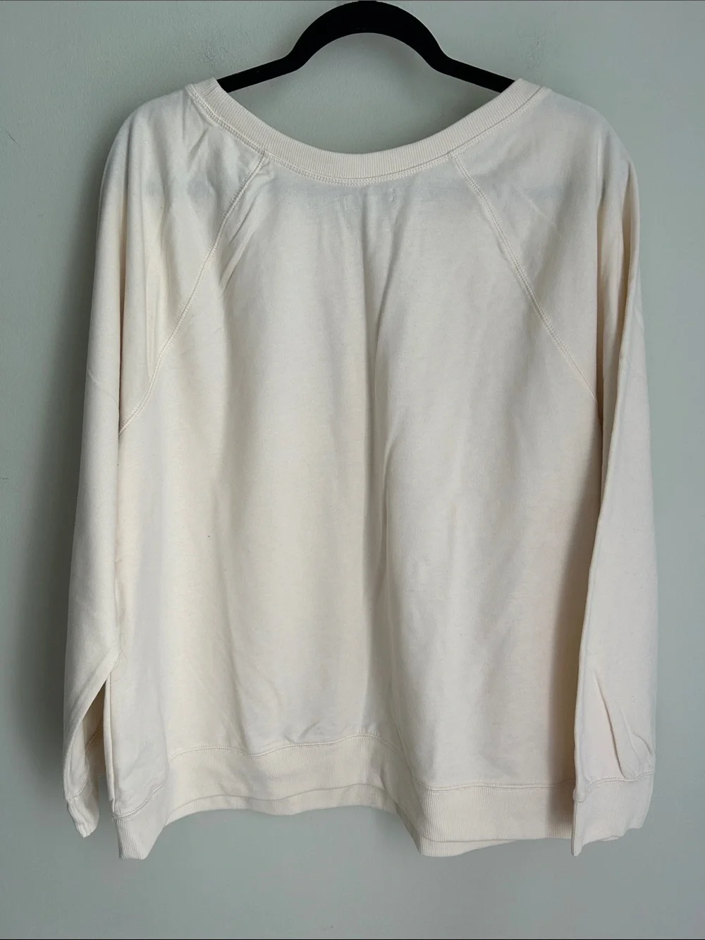 Old Navy Cream Pullover with Black Graphic